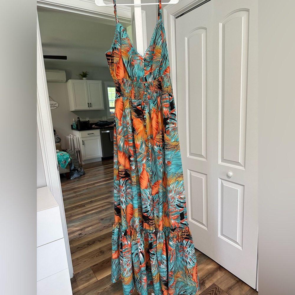 Fashion Nova beautiful tropical maxi dress